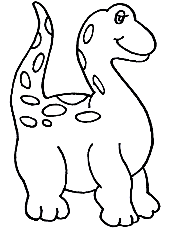 49 desenhos de dinossauros fofos para colorir e desenhar